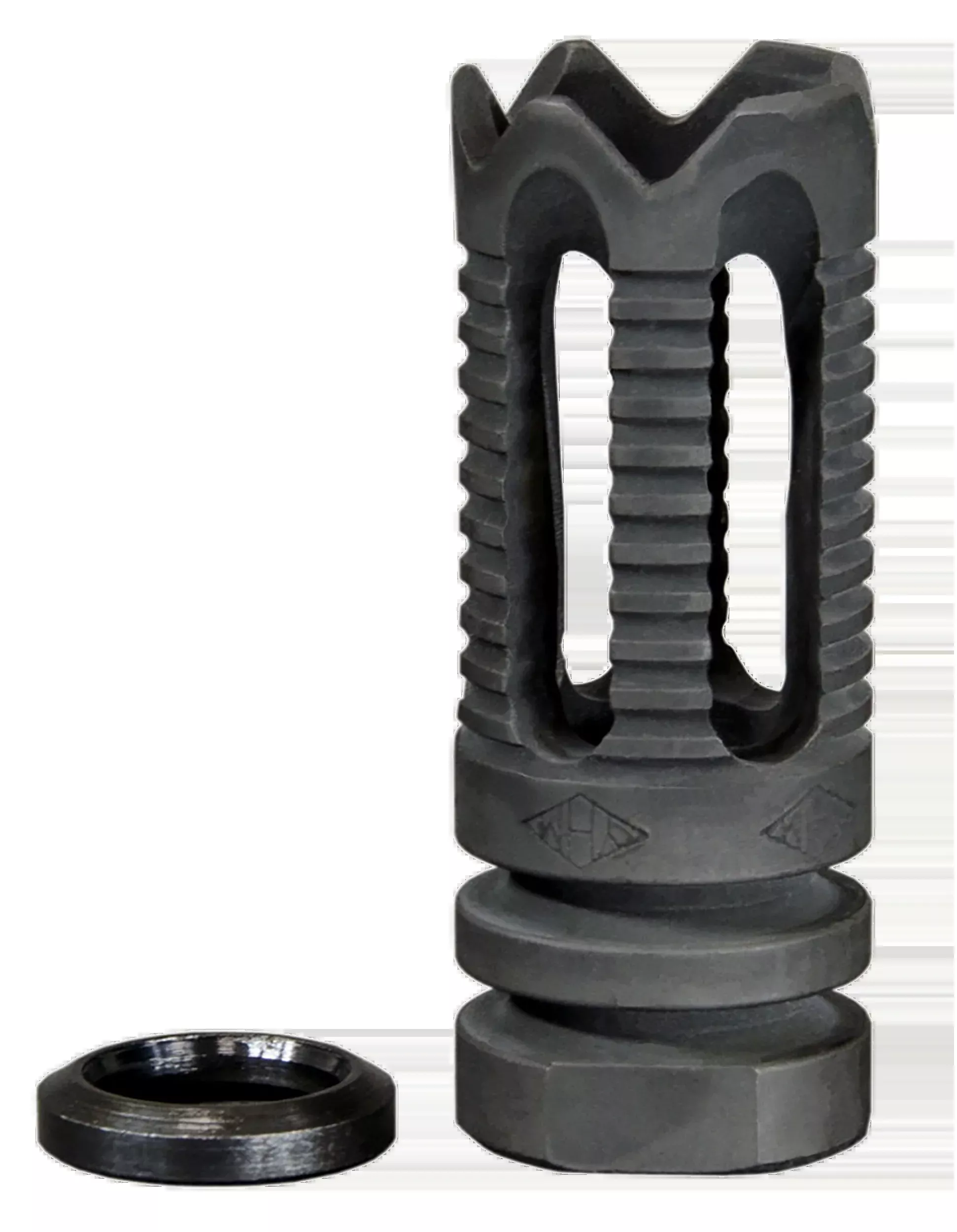 Yankee Hill 285C2 Phantom Flash Hider with Teeth 5.56x45mm NATO 1/2x28 Black Steel - AR Platform