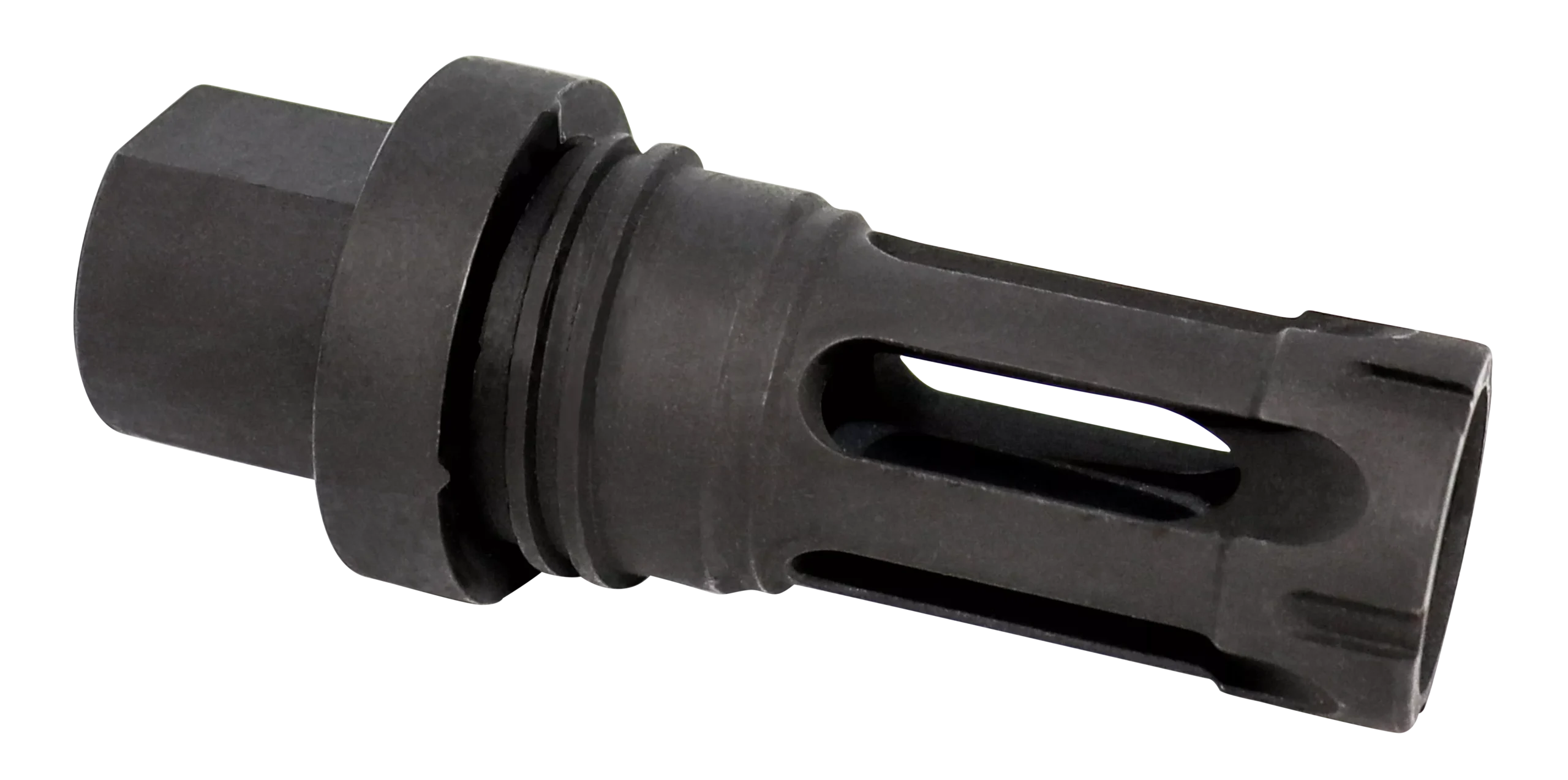 Yankee Hill 4302AKA Phantom Q.D. Flash Hider Black Steel with M14x1 LH Threads for 30 Cal AK-Platform