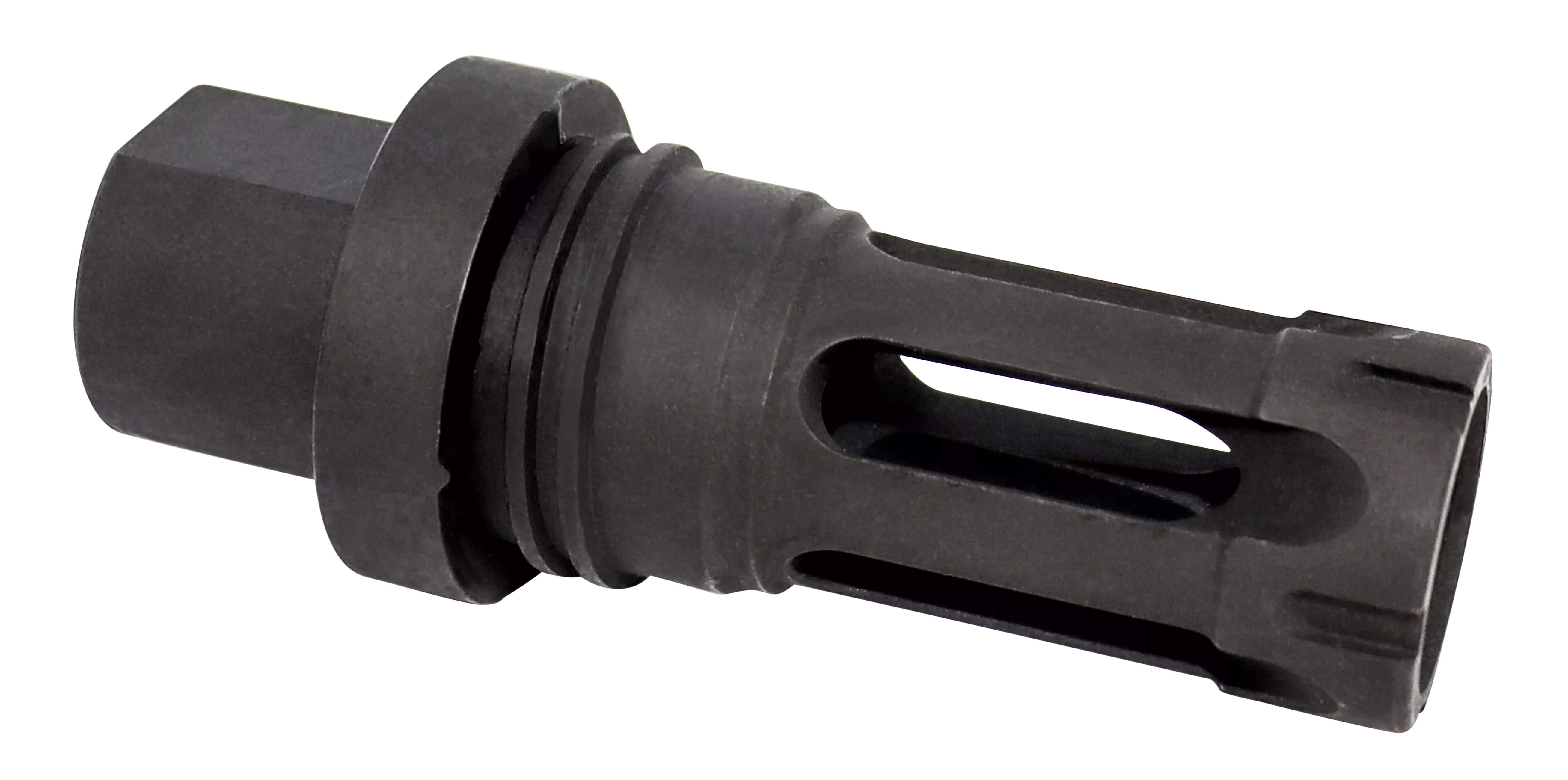 Yankee Hill 4302AKA Phantom Q.D. Flash Hider Black Steel with M14x1 LH Threads for 30 Cal AK-Platform