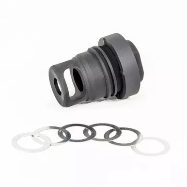 Yankee Hill Machine Mini QD Muzzle Brake - Black Finish, 1/2X28, Includes Shim Set