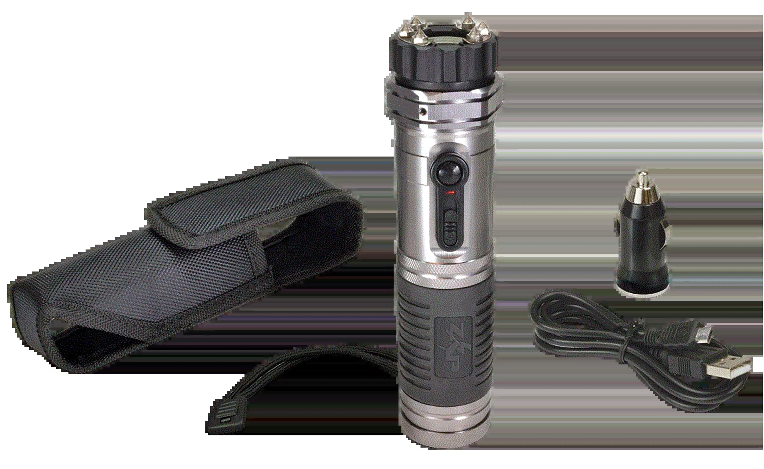 Zap Light Stun Gun/Flashlight 1 Million Volt Silver Compact Rechargeable