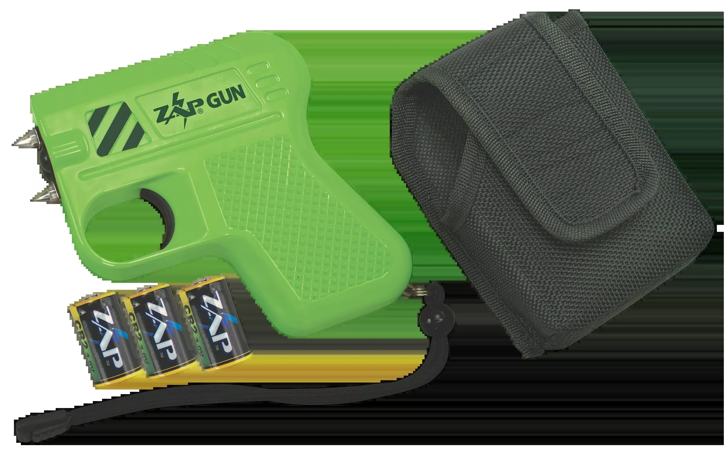 Zap ZAPGUN Stun Gun/Flashlight 950,000 Volt Green Plastic