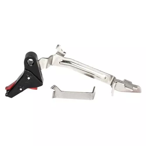 ZEV FFTPROBARSMBR Pro Trigger BAR Kit with Red Safety Compatible with Glock 17, 17L,19, 22, 23, 26, 27, 31-33, 35 Gen 1-4 Flat