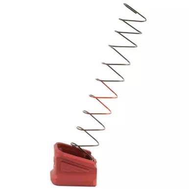ZEV Technologies +5 Extended Base Pad For Glock w/Additional Power Spring Included - Red Finish