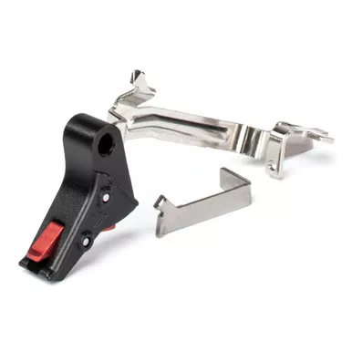 ZEV Technologies PRO Flat Trigger Bar Kit - Small, Black w/ Red Safety, Includes ZEV Pro Connector